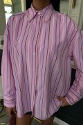 Çizgili Pembe Poplin Gömlek 3451 resmi